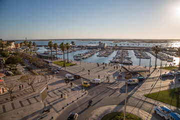 Stadtpanorama Faro, Algarve, Portugal