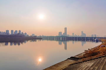 Fototapeta premium beautiful view of the Han river