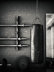 Fitnessraum mit Boxsack