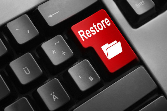 grey keyboard red button restore folder online