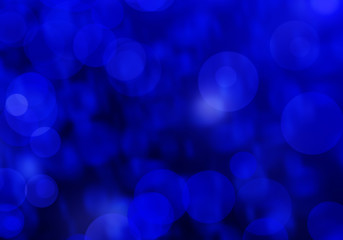 Abstract Blue winter bokeh defocused background