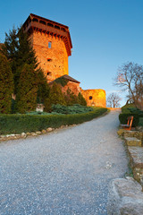 Fototapeta na wymiar Castle in the town of Filakovo, southern Slovakia.