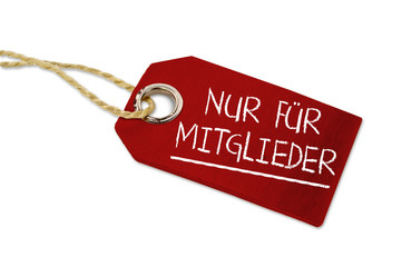 Anhänger, Label mit Nur für Mitglieder