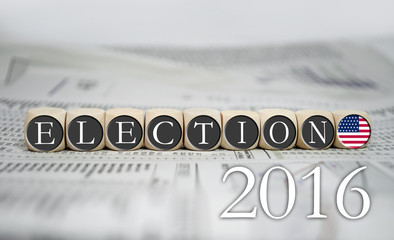 Würfel mit Präsidentenwahl 2016 USA, election, vote