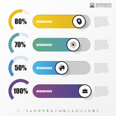 Chart template in modern style. For infographic and presentation