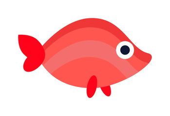 Aquatic fish wildlife aquarium underwater nature tropical seafood animal vector.