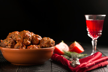 Meat balls in a tomato sauce