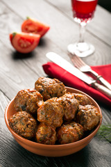 Meat balls in a tomato sauce