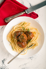 Meat balls in tomato sauce