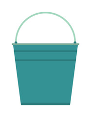 Empty bucket vector illustration icon.