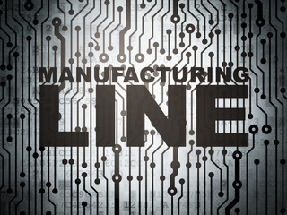 Industry concept: circuit board with Manufacturing Line
