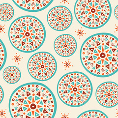 Boho pattern with handmade indian art design