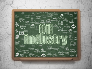 Industry concept: Oil Industry on School board background
