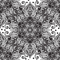 Seamless oriental ornament in the style of baroque. Traditional classic vector pattern