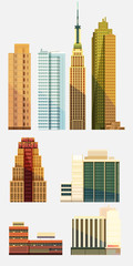 Set of City buildings