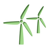 logo éolienne - énergies renouvelables logo