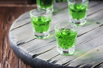 Green sweet healthy cocktai with terragonl