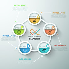 Modern infographics options banner.