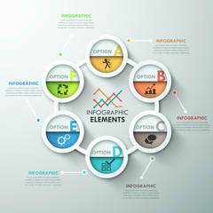 Modern infographics options banner.