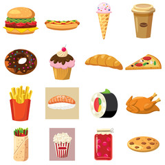 Food set icons