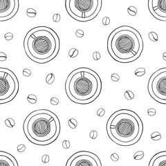 seamless vector  coffee pattern