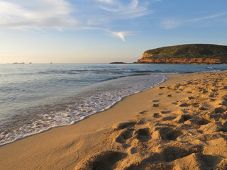 Sea shore and Illa des Bosc, Cala Compte, San Antonio, Ibiza