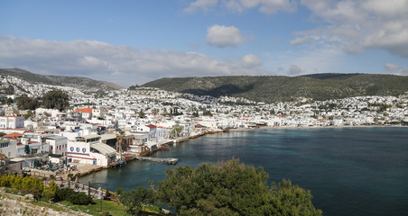 Naklejka na ściany i meble Bodrum Town in Aegean Coast of Turkey