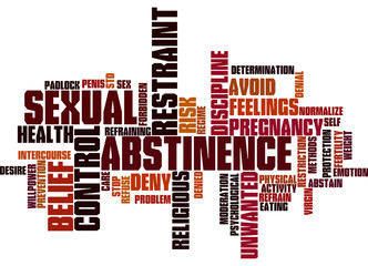 Sexual Abstinence, word cloud concept