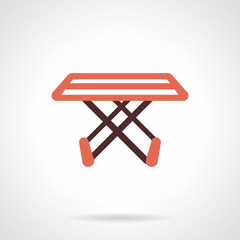 Shirt dry rack flat color design vector icon