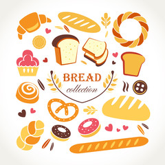 bakery bread objects collection