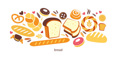 bakery bread objects collection