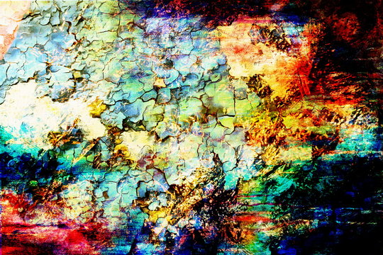 Desert crackle, Abstract background and computer collage.