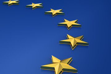 European union concept, 3D rendering