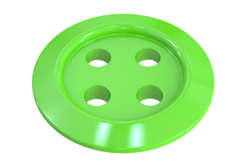 sewing button clothing, 3D rendering