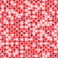 Seamless abstract pattern with colorful hearts