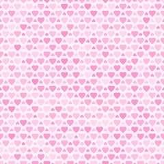 Seamless pattern with pink hearts