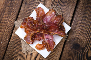 Portion of fried Bacon