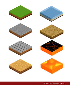 Isometric material for game. Background for game.Materials and textures for the game
