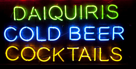 Neon Bar Sign with the words 