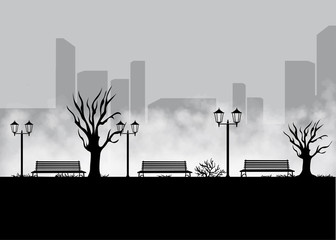 Landscape for game.Background for game. Seamless cartoon landscape. vector unending background.