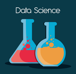 Data Science design , vector illustration