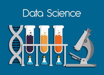 Data Science design , vector illustration