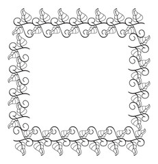 Vector leaves frames design.