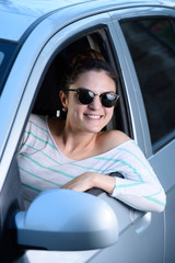 smiling woman driver