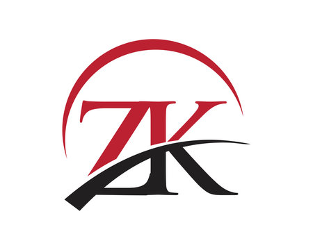ZK red letter logo swoosh