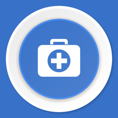 Fototapeta premium first aid blue flat design modern web icon