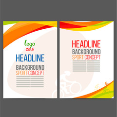 Abstract vector template design, brochure
