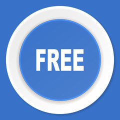 free blue flat design modern web icon