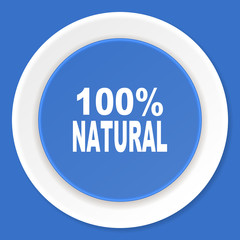 natural blue flat design modern web icon