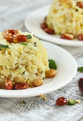 Pongal Lentil rice Indian food